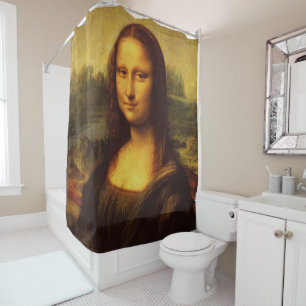 Rideaux De Douche Leonardo Da Vinci Mona Lisa Peinture d'Art