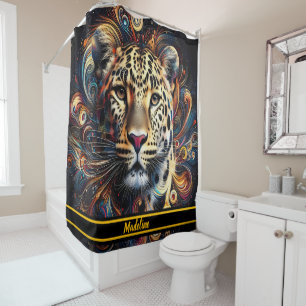 Rideaux De Douche Leopard Magic : Atmosphère de la jungle artistique