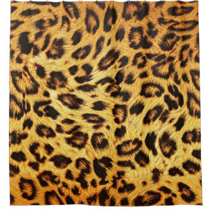 Rideaux De Douche Leopard tendance : Motif de design de peau.