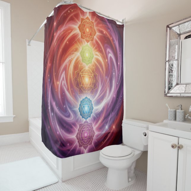 Rideaux De Douche Les 7 Chakras´10 (En situation)