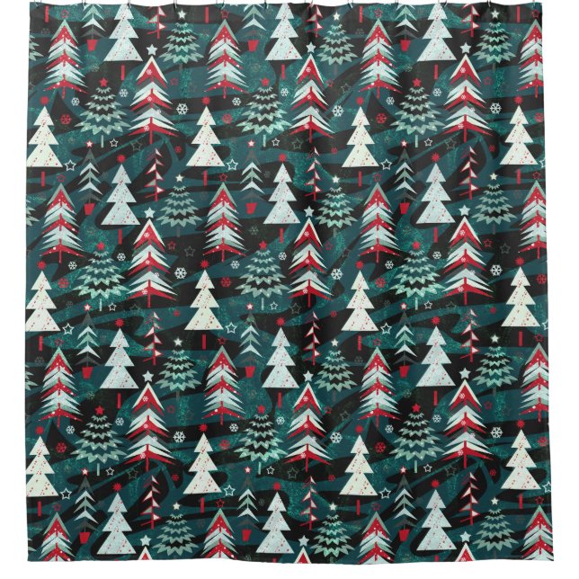 Rideaux De Douche Les arbres de Noël. (Devant)