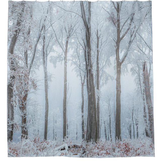 Rideaux De Douche Les arbres forestiers d'hiver #21 (Devant)