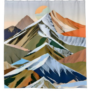 Rideaux De Douche Les Grandes Montagnes