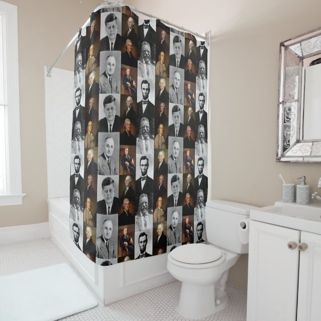 Rideaux De Douche Les présidents américains, Hamilton et Franklin (En situation)