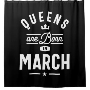 Rideaux De Douche Les Reines Sont Nées En Mars Anniversaire Cadeaux