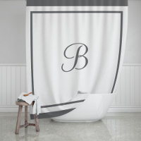 Lettre de monogramme de bordure de charbon élégant