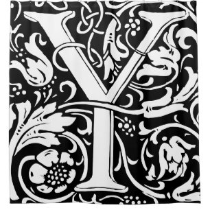 Rideaux De Douche LETTRE Florale Alphabet MONOMOBILE Y