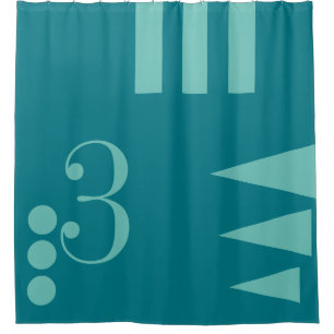 Rideaux De Douche Lettre & Icône simple ART + vos couleurs & idées