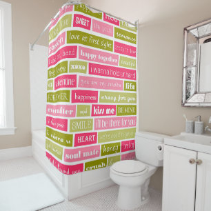 Rideaux De Douche Lettres d'amour