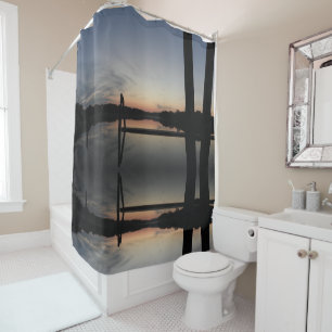 Rideaux De Douche Lever du matin au-dessus de la rivière Réflexions
