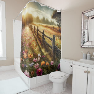 Rideaux De Douche Lever floral du pré