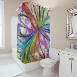 Rideaux De Douche Libellule de kaléidoscope
