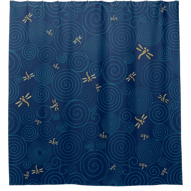 Rideaux De Douche libellules sous la pluie (Devant)