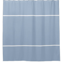 Rideaux De Douche Lignes blanches bleu ardoise