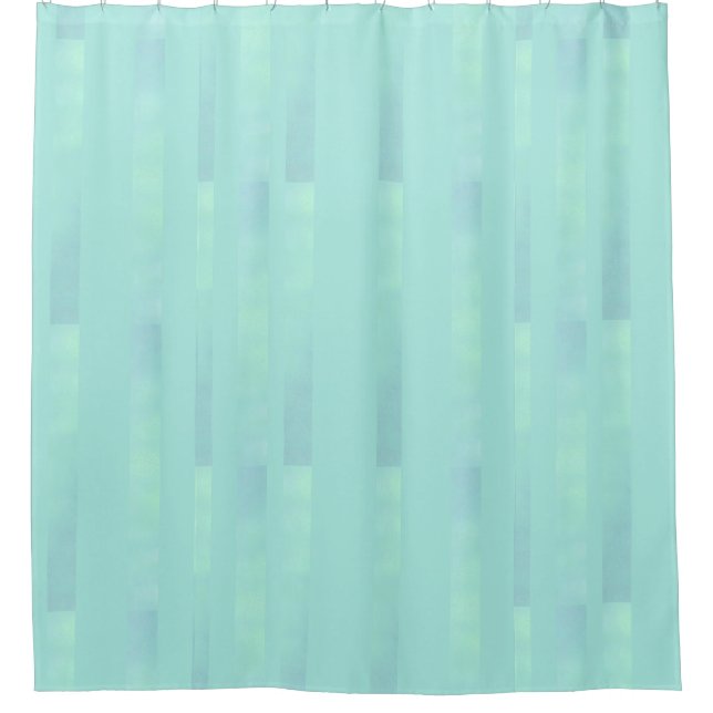 Rideaux De Douche Lignes de barres d'aquarelle turquoise turquoise (Devant)