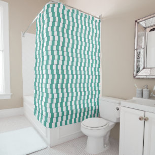 Rideaux De Douche Lignes déroutantes turquoise
