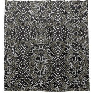 Rideaux De Douche Lignes funky Miroir Fractal Tribal Style Motif
