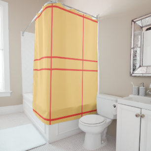 Rideaux De Douche Lignes géométriques jaune pêche