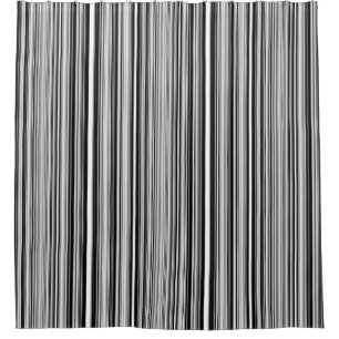 Rideaux De Douche Lignes noires et blanches