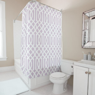 Rideaux De Douche Lilac Trellis pourpre et blanc   Couleurs modifiab