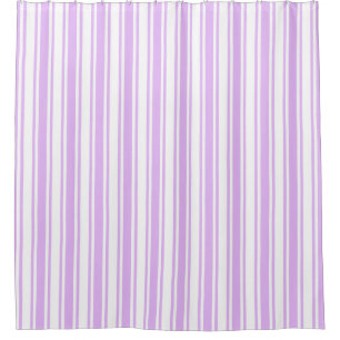 Rideaux De Douche Lilac violet et blanc bonbons rayures