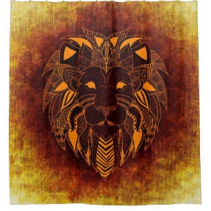 Rideaux De Douche Lion animal sauvage abstrait