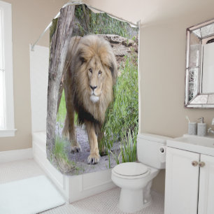 Rideaux De Douche Lion Photo Imprimer Douche Cutrain