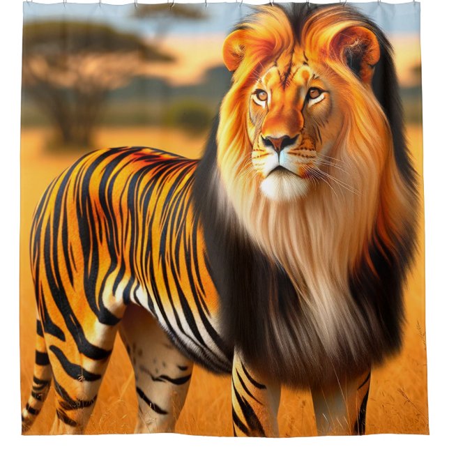 Rideaux De Douche Lion Tiger (Devant)
