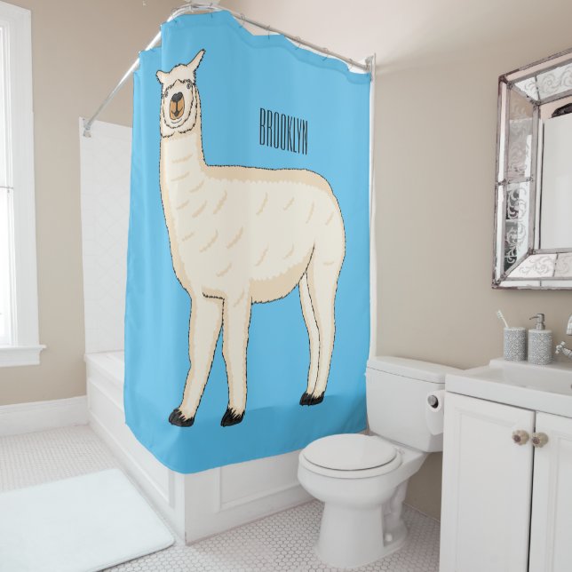 Rideaux De Douche Llama (En situation)