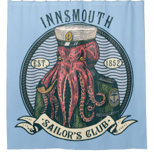 Rideaux De Douche L'Ombre sur la voile de Lovecraft Innsmouth