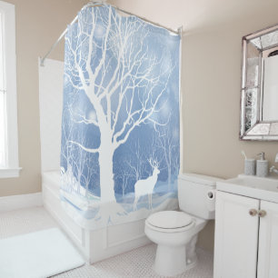 Rideaux De Douche Lone Buck Elk dans la neige