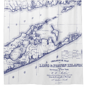 Rideaux De Douche Long Island The Hamptons Map VC