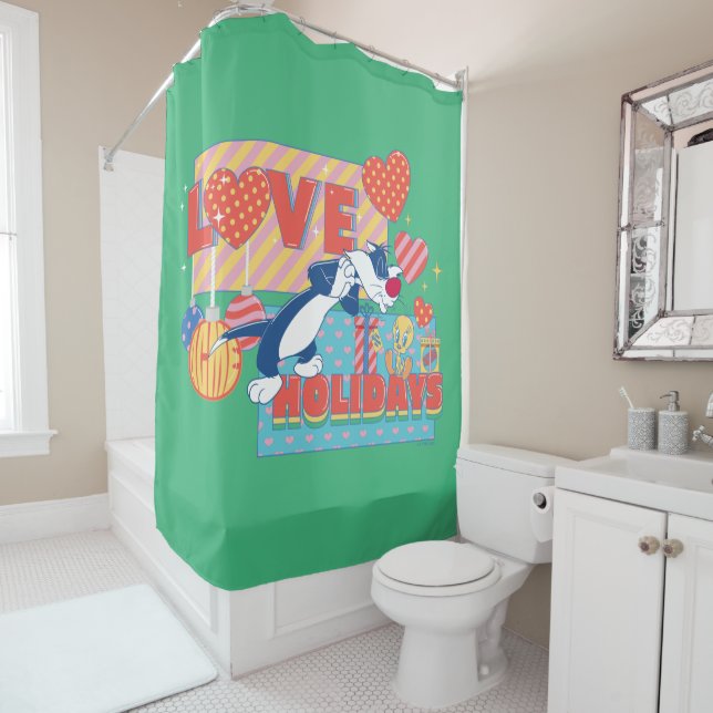 Rideaux De Douche LOONEY TUNES™ | SYLVESTER™ & TWEETY™Love Holidays (En situation)
