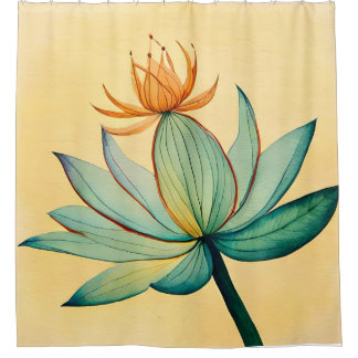 Rideaux De Douche Lotus Flower