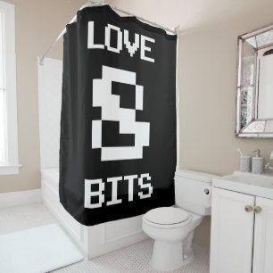 Rideaux De Douche Love 8 bits