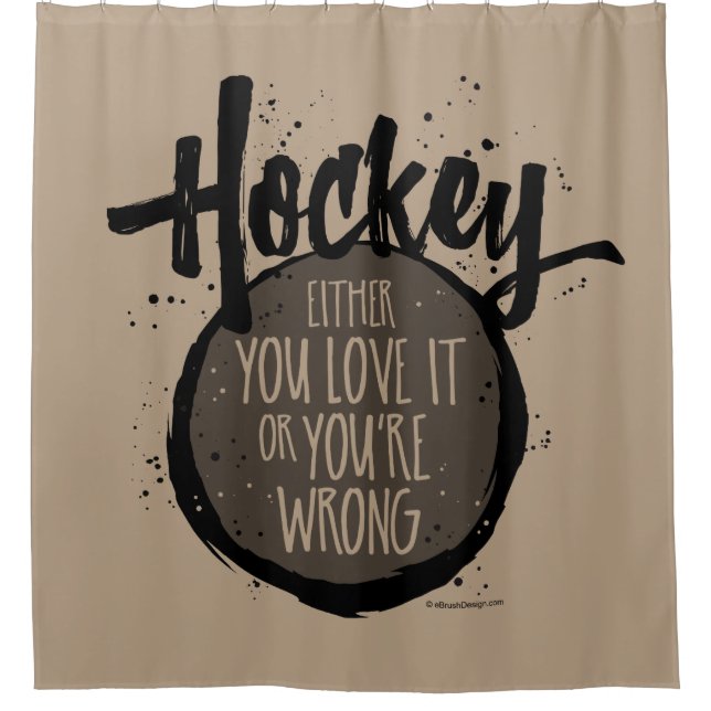 Rideaux De Douche Love Hockey (Devant)