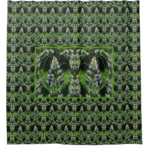 Rideaux De Douche Lovely Lupine Abstrait Floral Art