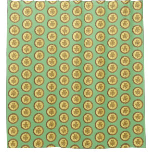 Rideaux De Douche Lucky Irish Shamrock Gold Coin