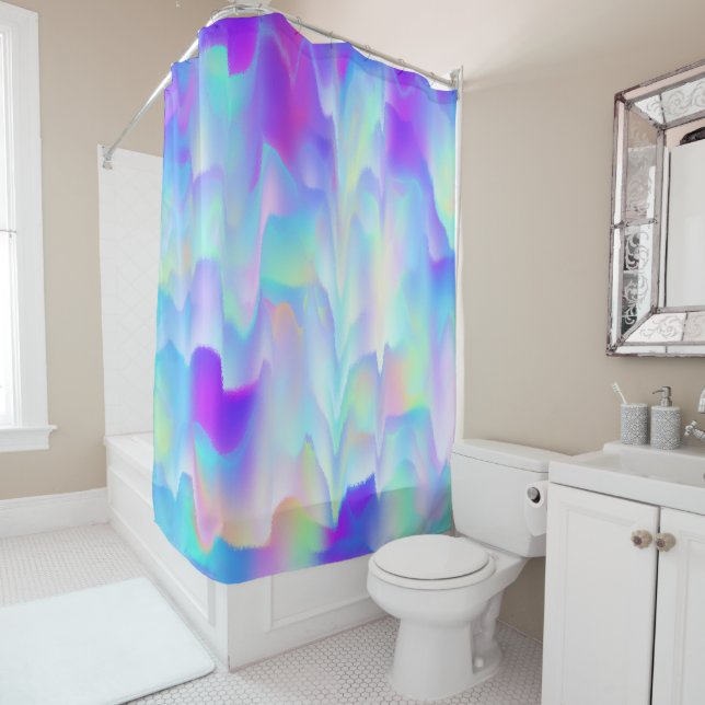 Rideaux De Douche Lumières Abstraites du Nord (En situation)