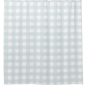 Rideaux De Douche Lumineuse Poudre Bleue Ferme Buffalo Check Plaid