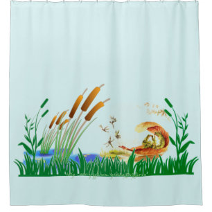 Rideaux De Douche "Lune de miel de grenouille"