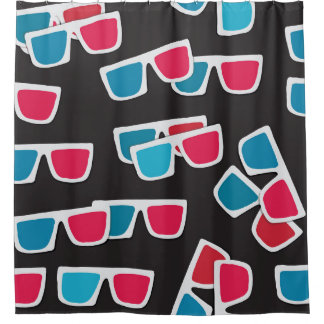 Rideaux De Douche Lunettes de cinéma 3D : Motif sans couture