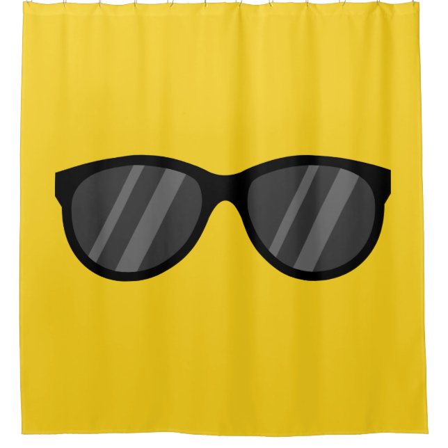 Rideaux De Douche Lunettes de soleil de dessin cool (Devant)