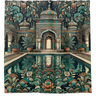 Rideaux De Douche "Luxe : Piscine intérieure Art déco"