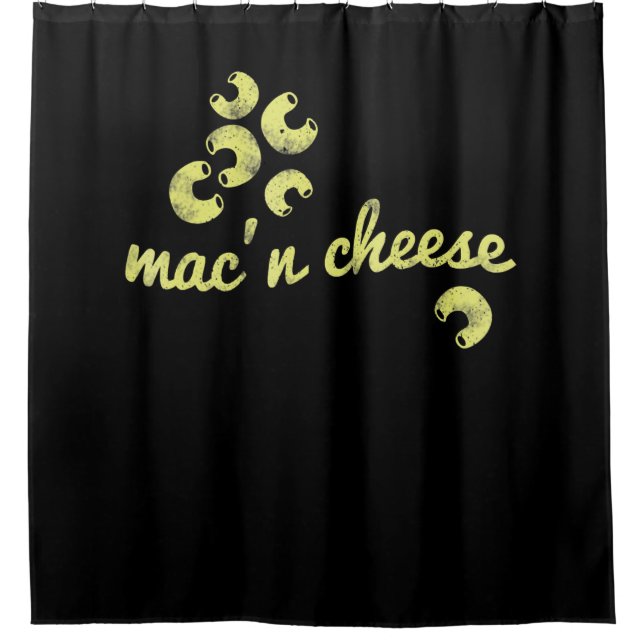 Rideaux De Douche Mac n fromage | plaisir chef humour cadeau (Devant)
