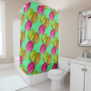 Rideaux De Douche Macarons colorés aquarelle art funky