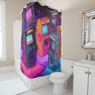 Rideaux De Douche Machines à arcades rétro