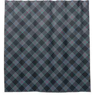 Rideaux De Douche MacKay Blue Tartan Plaid Scottish Motif