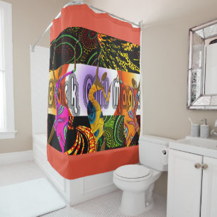 Rideaux De Douche  Magie de la fille noire