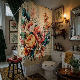 Rideaux De Douche Magnifique bouquet bohème d'automne